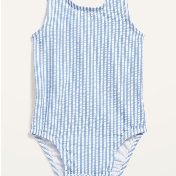 Old Navy baby girl seersucker swimsuit 3-6M - Picture 4 of 5